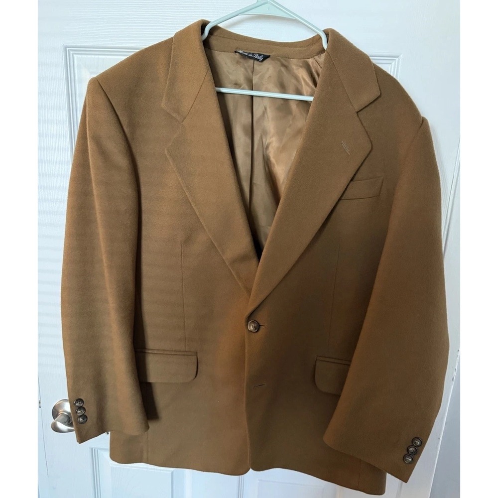 Vito Rufolo 42S Camel Color Wool Cashmere Blazer Made in Italy Mens Sport Coat